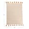 Hello Honey® Golden Yellow Striped Cotton Throw Blanket with Tassels